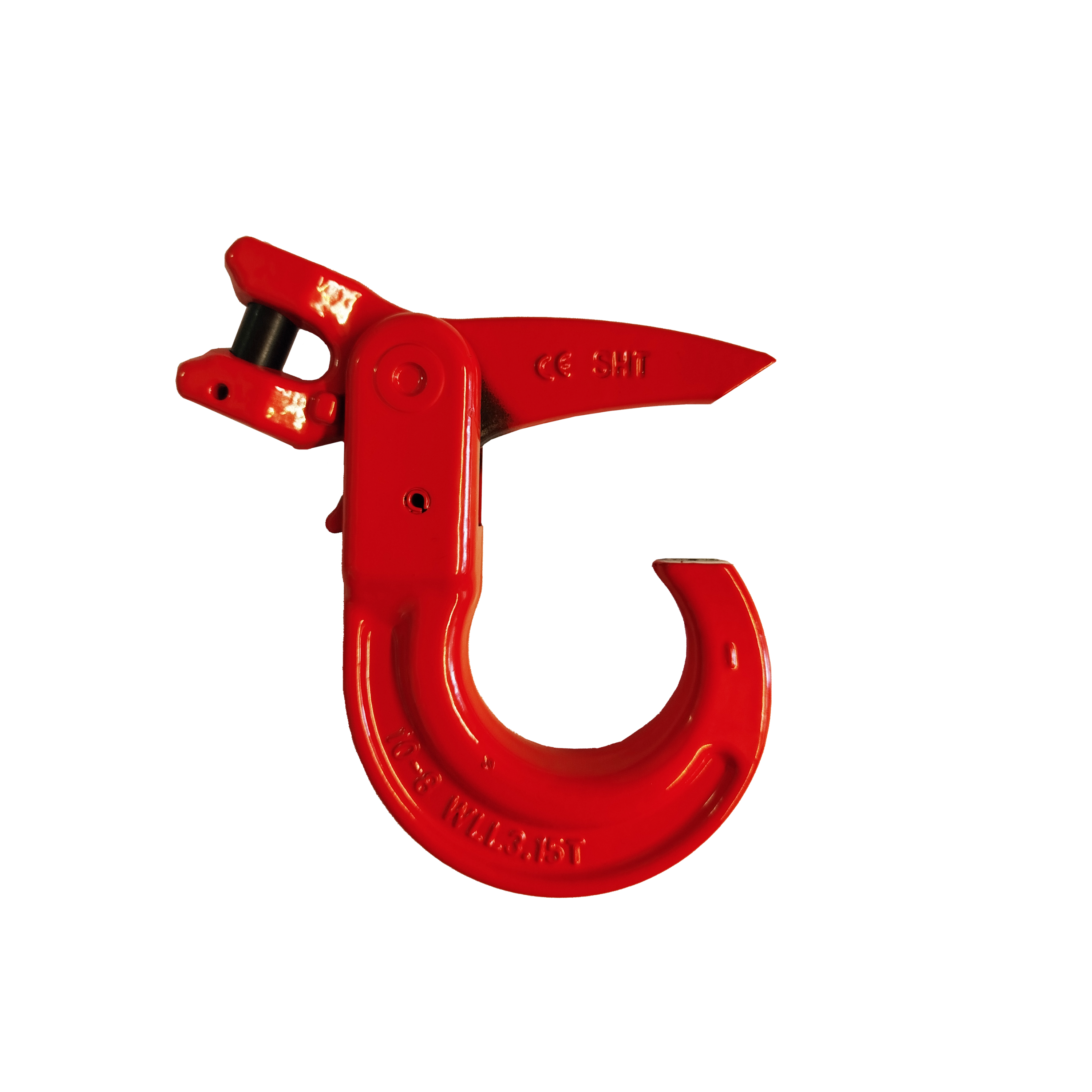 Sicherheitslasthaken mit Gabelkopf Güteklasse 8 geöffnet